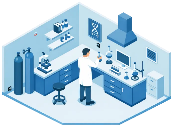 Typical laboratories system diagram