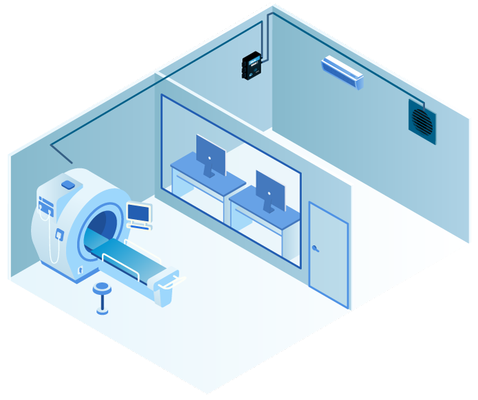 Typical mri rooms system diagram