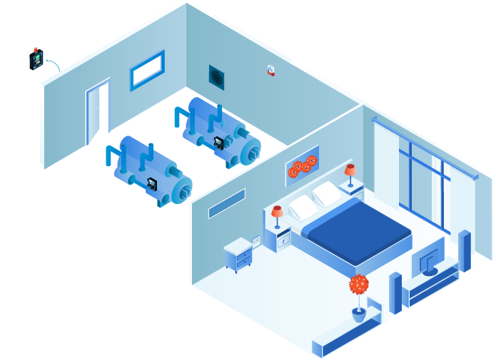 Typical hotels system diagram