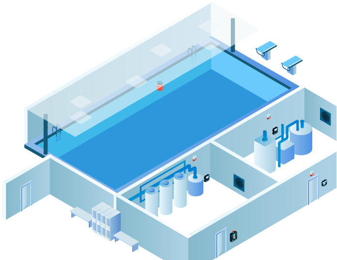 Typical pools & aquatics system diagram