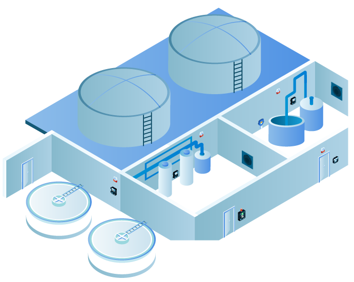 Typical wastewater treatment  system diagram